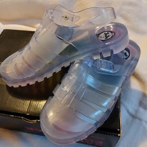 Clear jelly shoes, flats